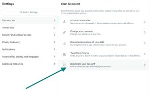 How do I delete my Twitter account?